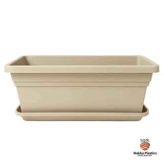  حوض مستطيل مع طبق مقاسات 60سم و80 سم